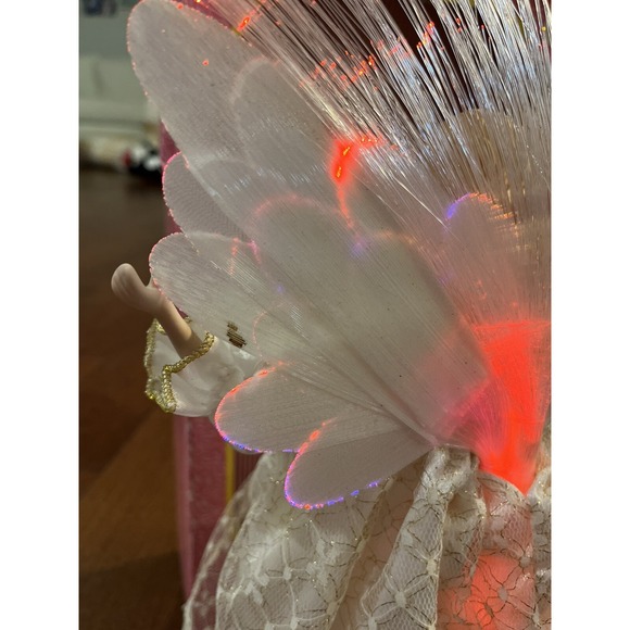 Fiber Optic Light Up Color Changing Angel Christmas Tree Topper Table Decor Vtg - Picture 6 of 12